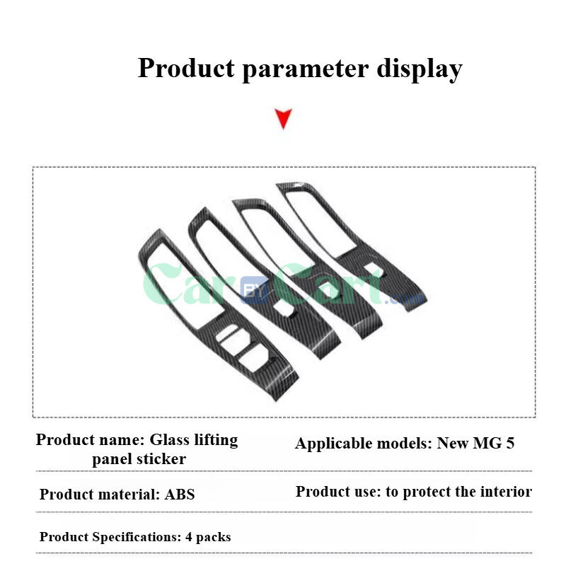 MG5 glass lift switch panel sticker