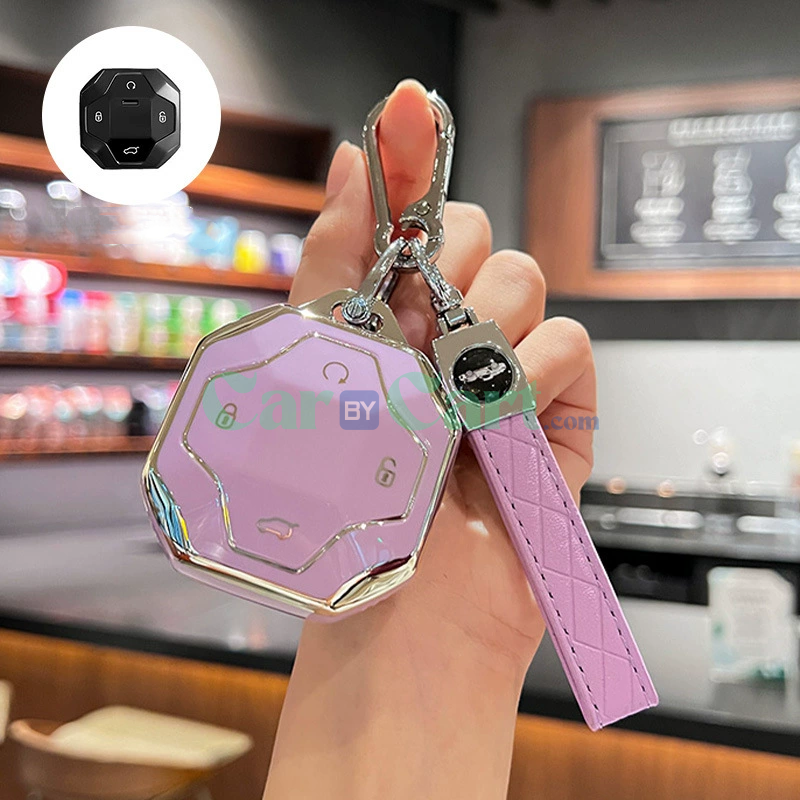 2025 T2 TPU+Leather Rope Key Case