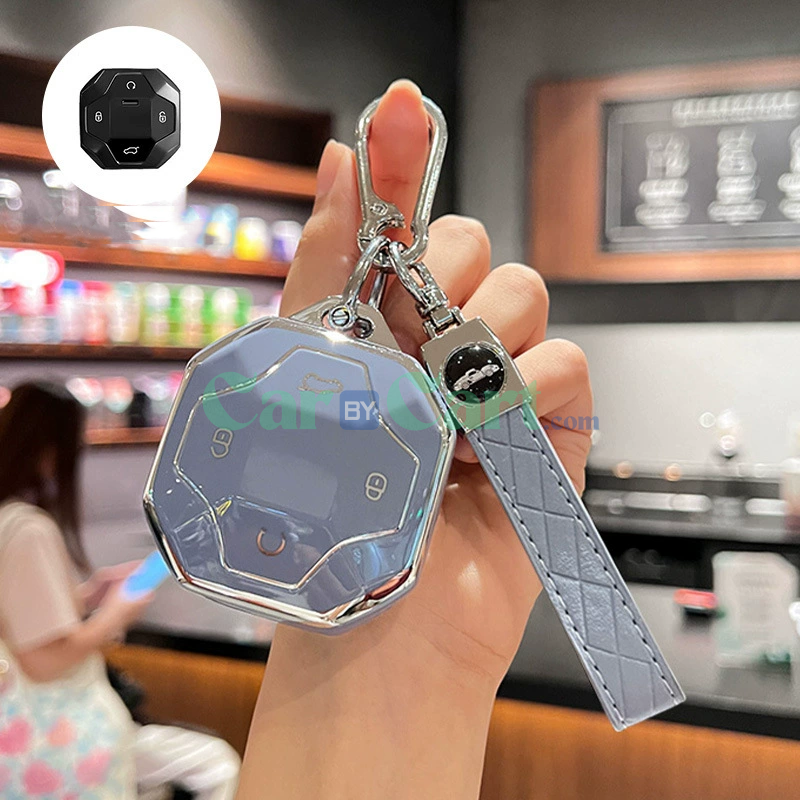 2025 T2 TPU+Leather Rope Key Case