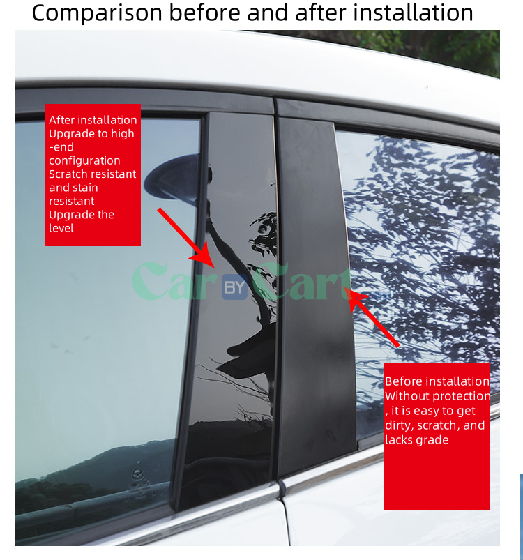 2025 T1 Car window center pillar sticker