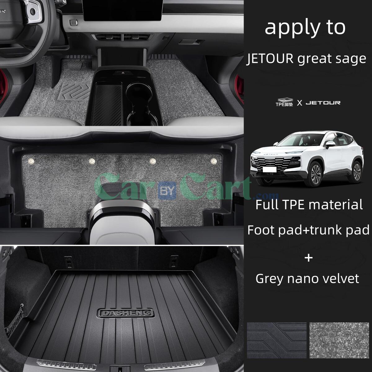 2024 great sage TPE+Nano Velvet Foot Mat+Trunk mat