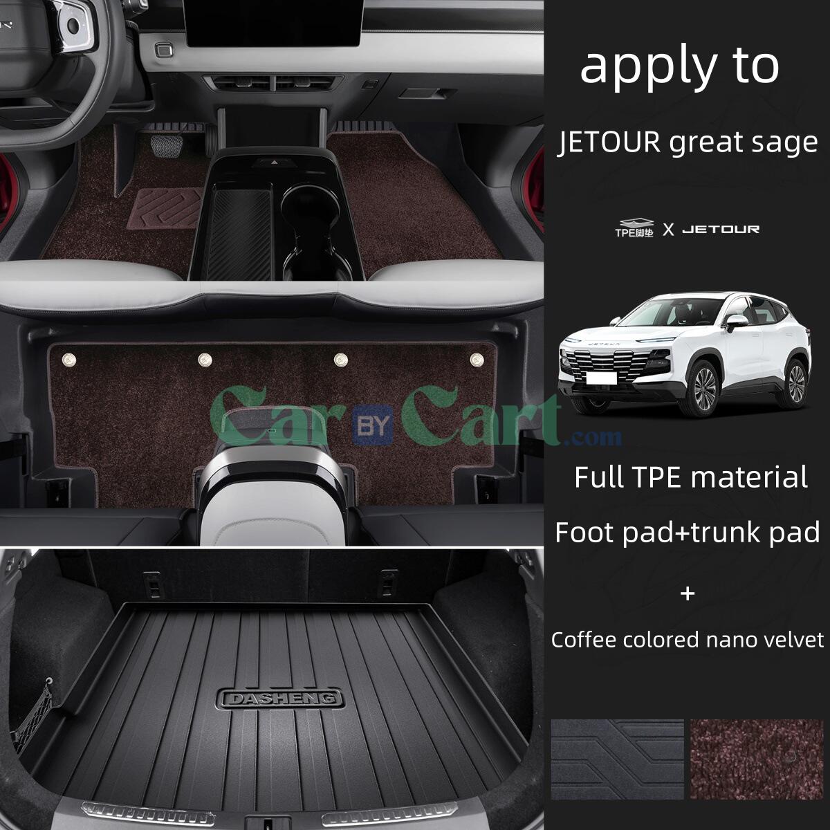 2024 great sage TPE+Nano Velvet Foot Mat+Trunk mat