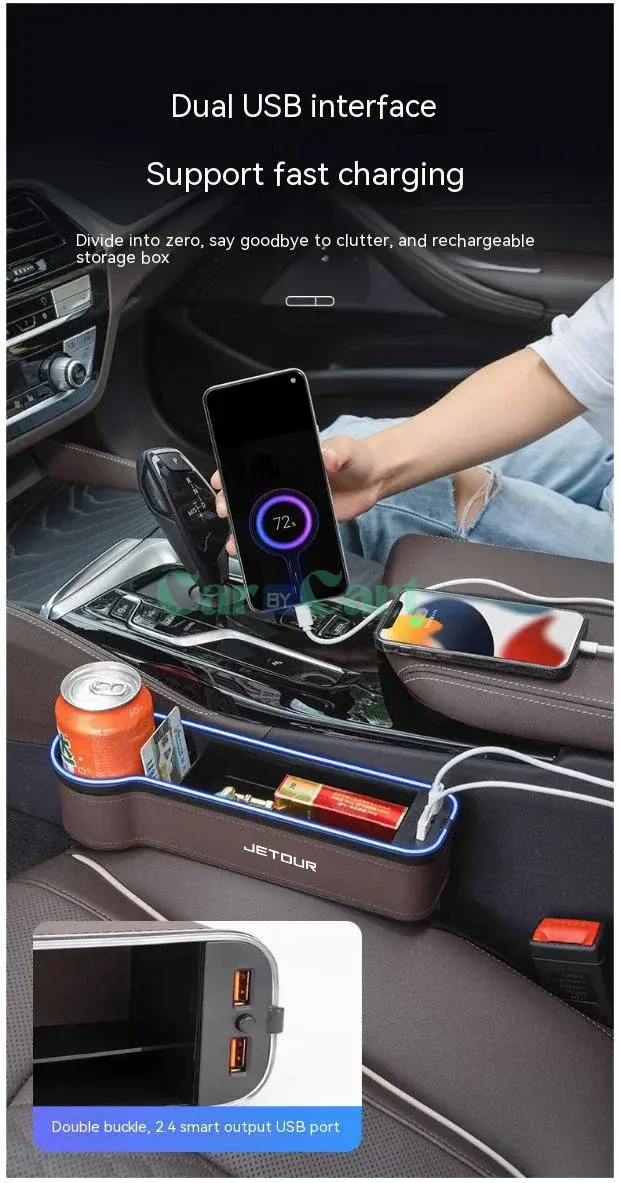 2025 T1 LED Colors lights Seat Gap Slot Storage Box