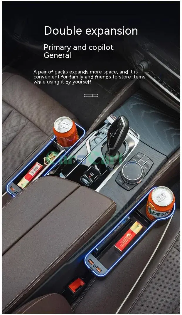 2025 T1 LED Colors lights Seat Gap Slot Storage Box