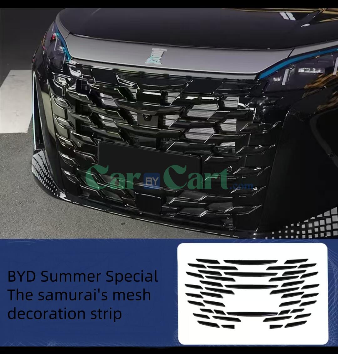 2025 BYD Xia ABS شريط مشبك شبكي أسود محارب