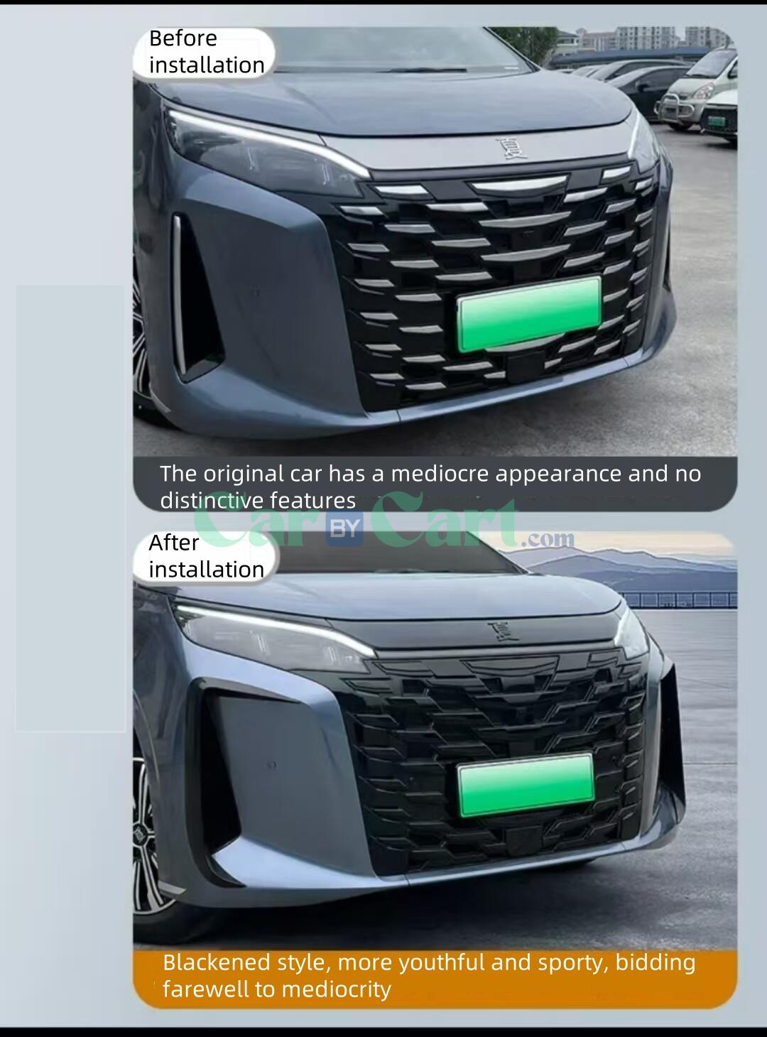 2025 BYD Xia ABS شريط مشبك شبكي أسود محارب