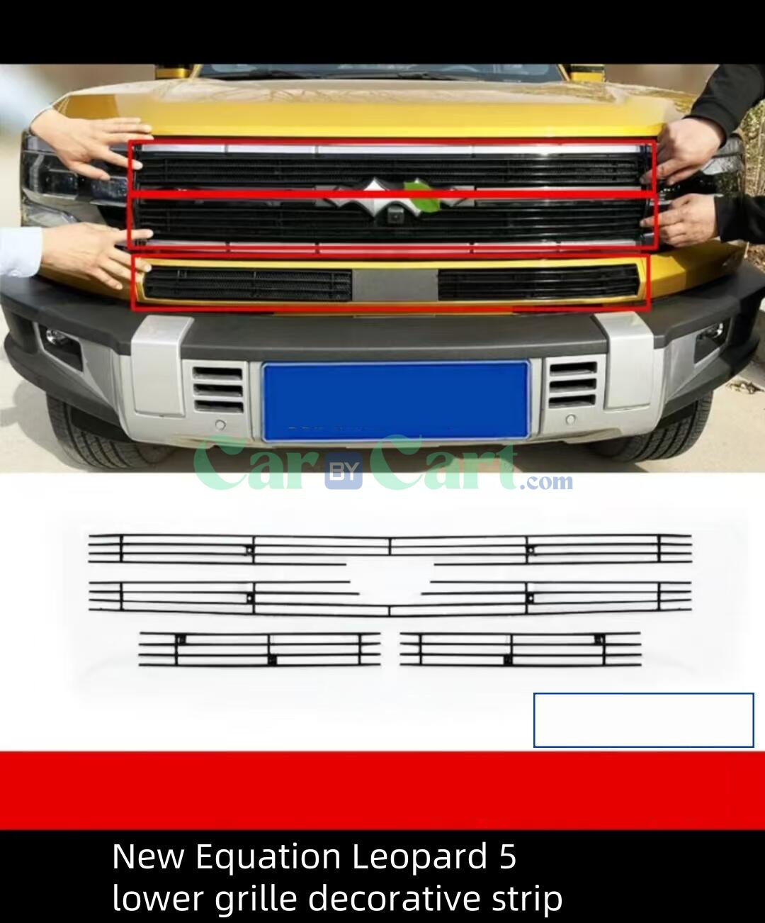 2025 Formula Leopard Leopard 5 Black mesh decorative strip