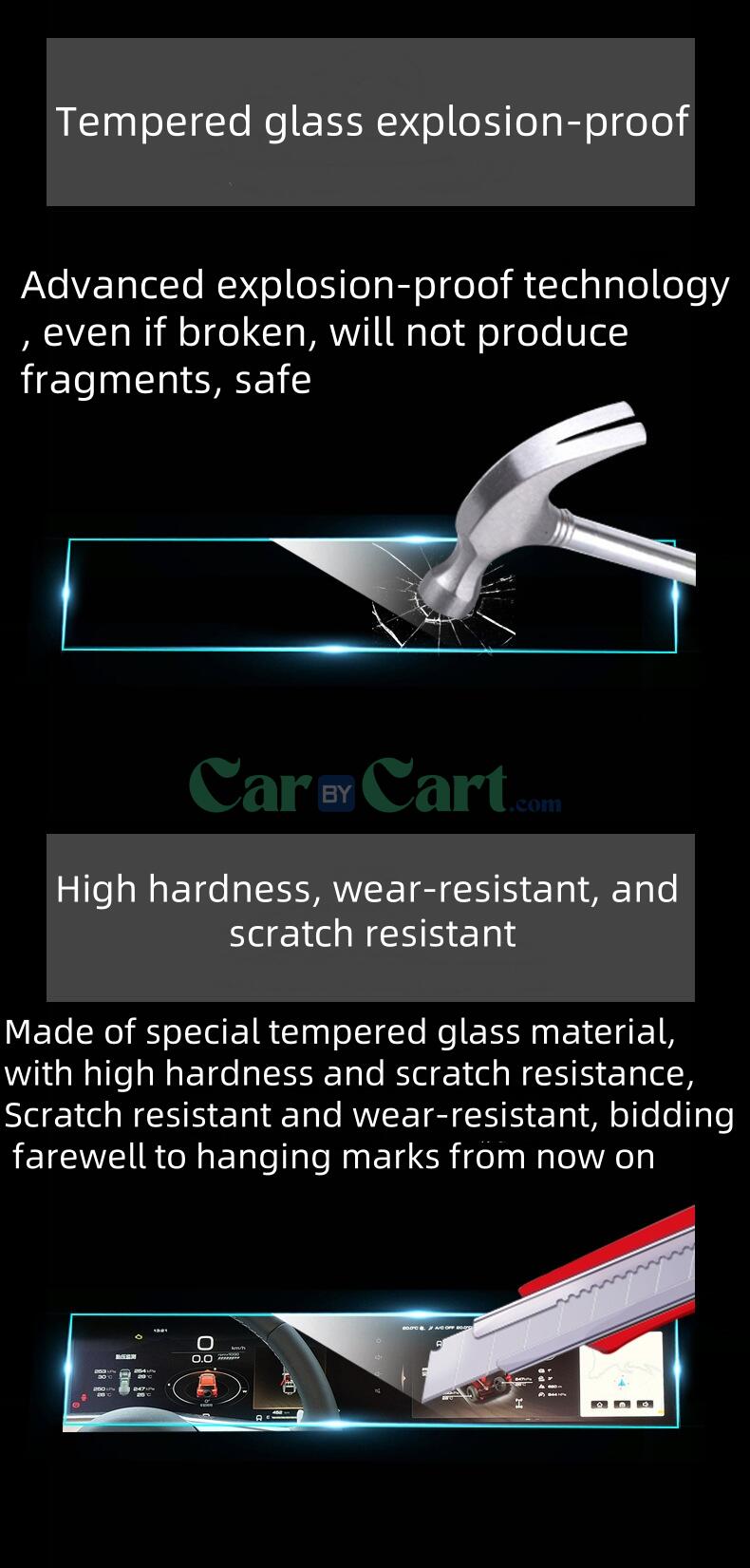 2024 TANK300 Navigation integrated screen frosted tempered film