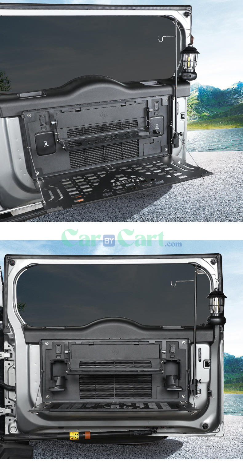 2025 T2 aluminum alloy tailgate folding storage rack