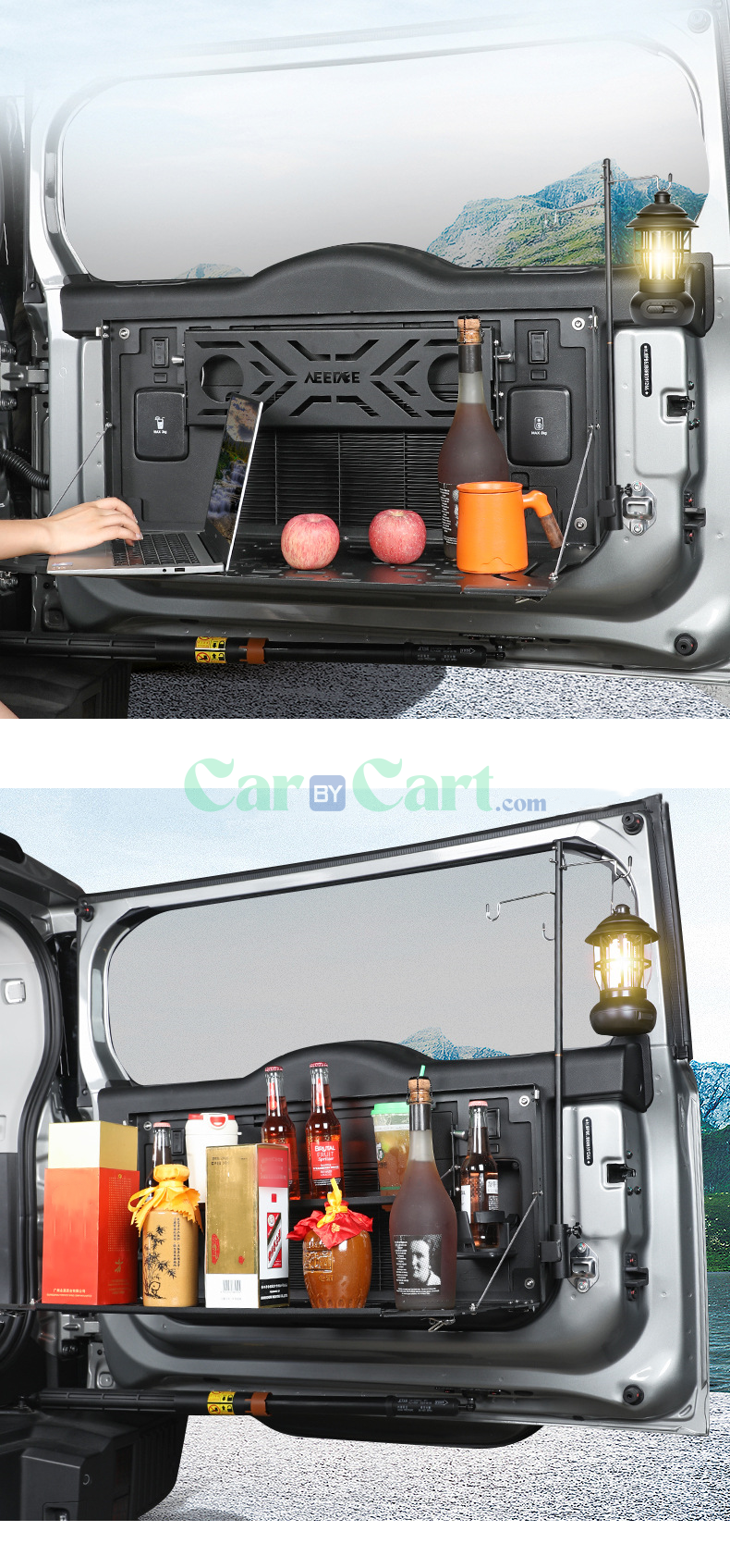 2025 T2 aluminum alloy tailgate folding storage rack