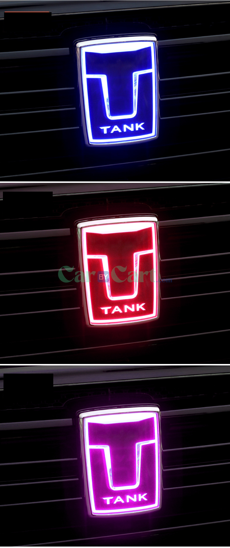 2025 TANK 300 colorful Grille illuminated car emblem