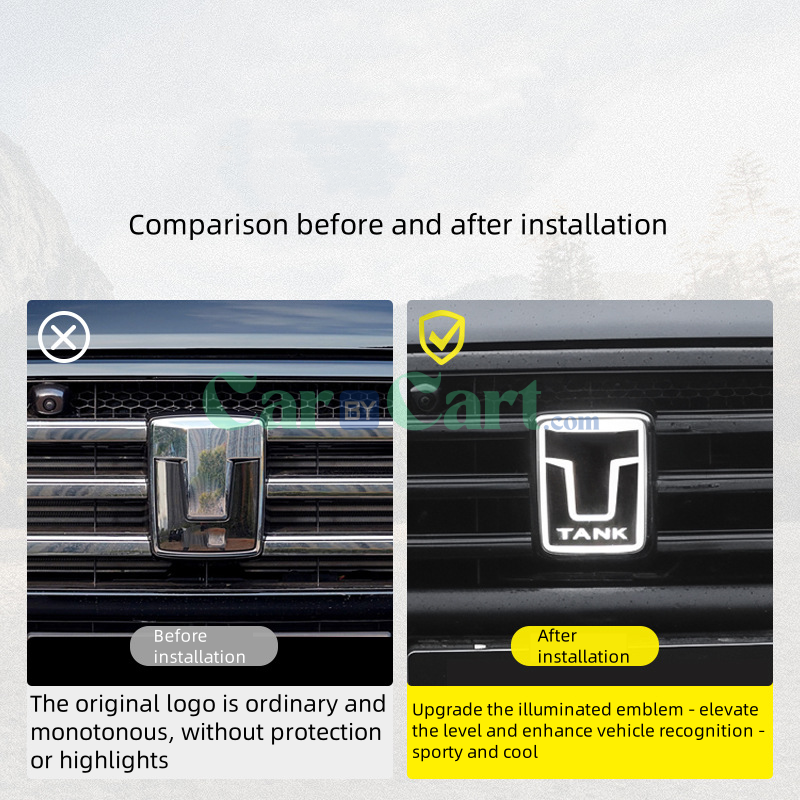 2025 TANK 300 colorful Grille illuminated car emblem