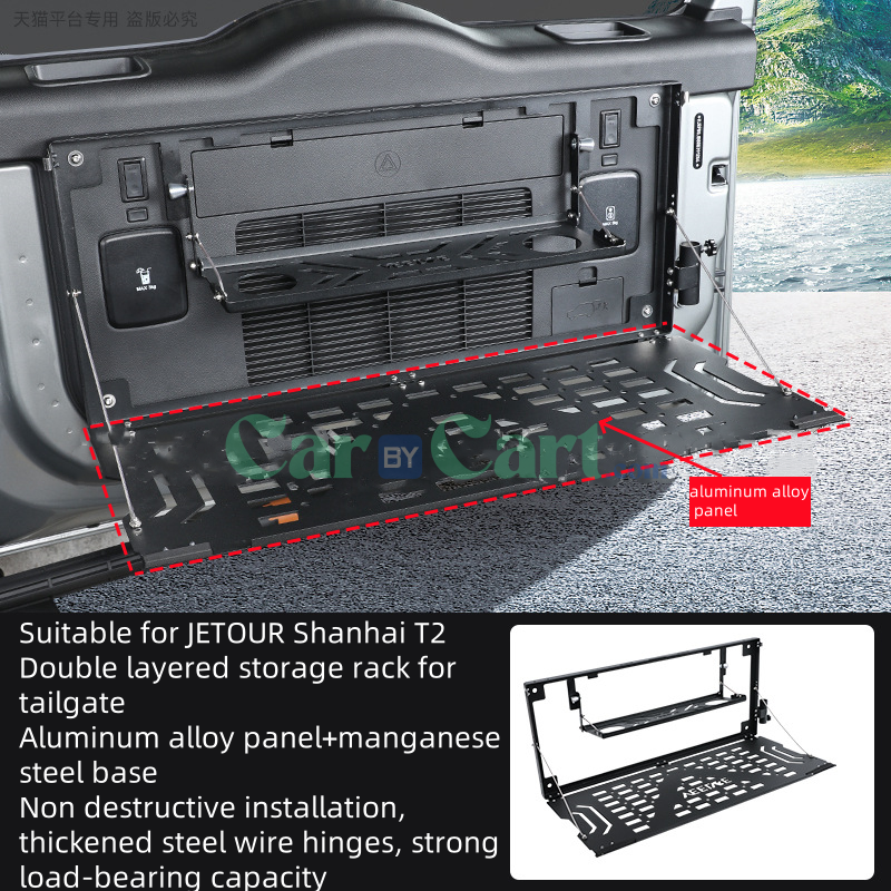 2025 T2 aluminum alloy tailgate folding storage rack