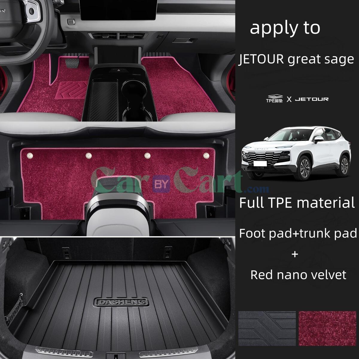 2024 great sage TPE+Nano Velvet Foot Mat+Trunk mat