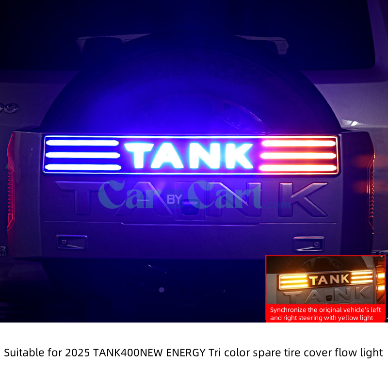2025 TANK400NEW ENERGY Tri color spare tire cover flow light