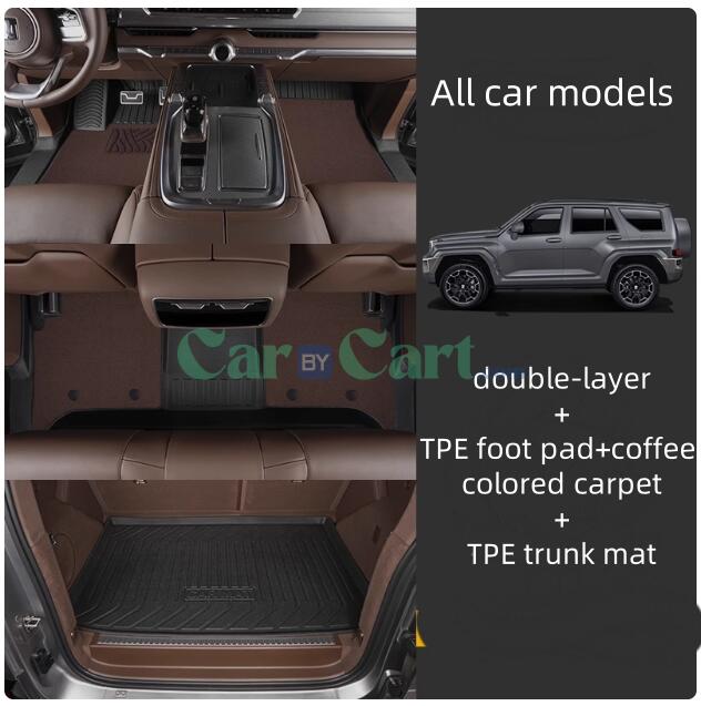 2024 TANK 700 New Energy TPE+Carpet Car Floor Mat+TPE Trunk Mat