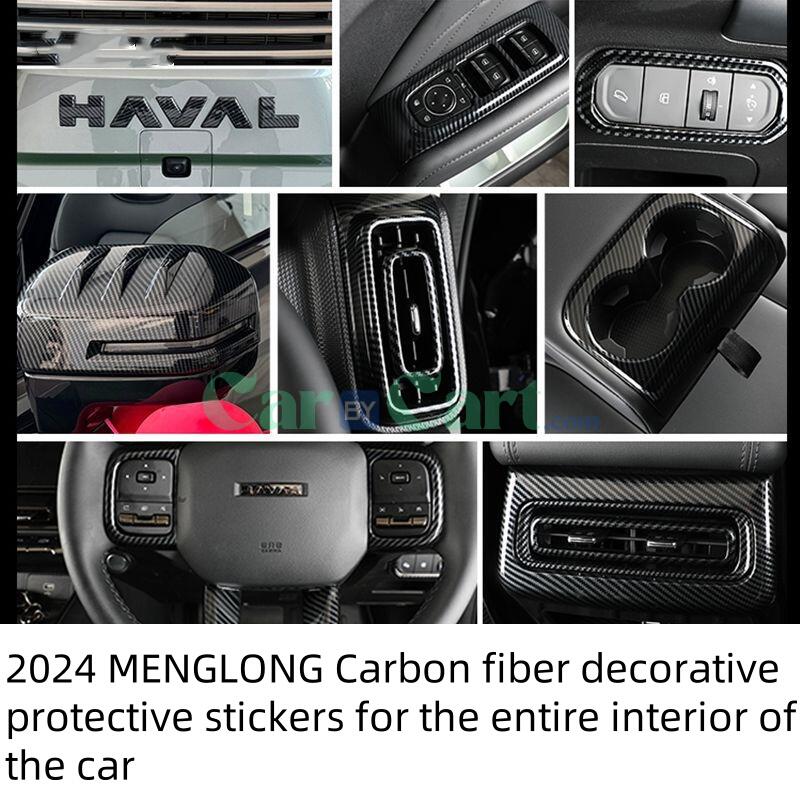 2024 MENGLONG Carbon fiber decorative protective stickers for the entire interior of the car