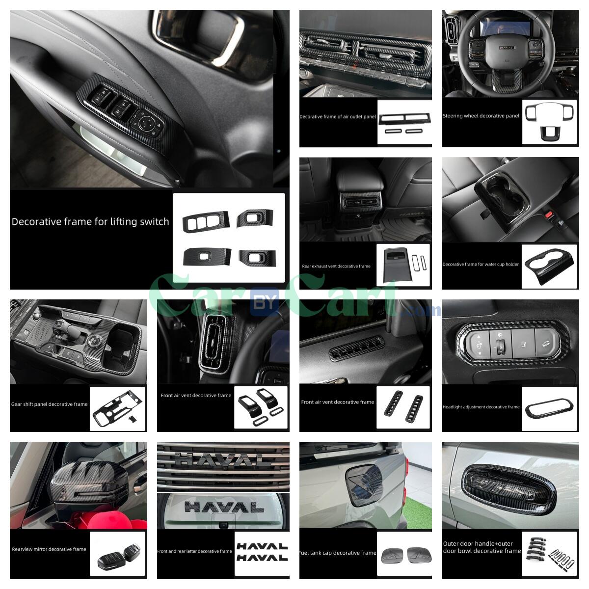 2024 MENGLONG Carbon fiber decorative protective stickers for the entire interior of the car