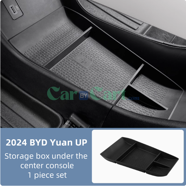 صناديق تخزين 2024 يوان UP موجودة ورا كونسول المنتصف، صندوق مسند الذراع، الشاشة، وتحت المقاعد.