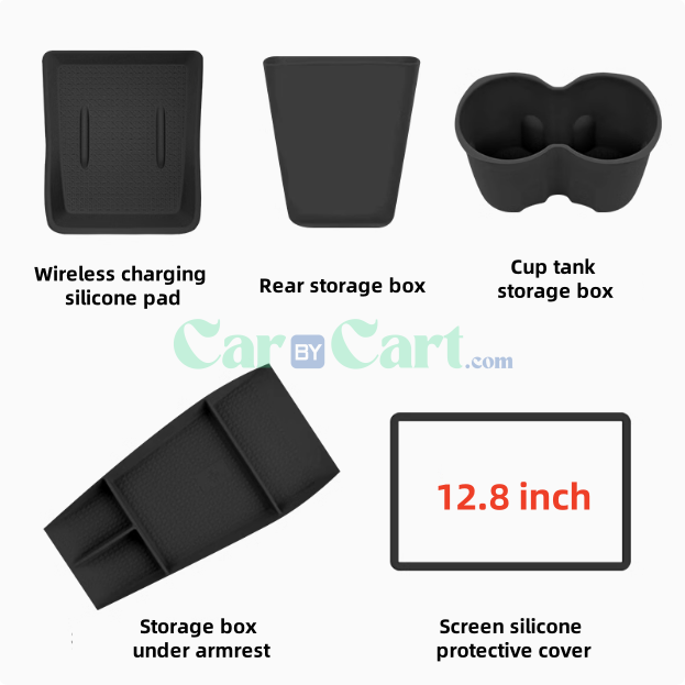 طقم ديكور سيلكون لداخلية سيارة يوان UP 2024 مكون من 5 قطع.