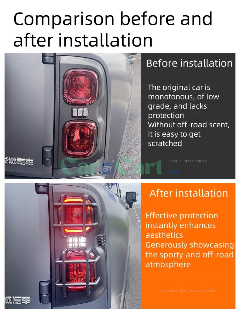 2024 HAVAL H9 Mech tail headlight+tail light protection cover