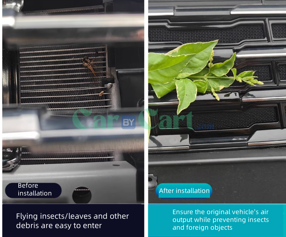 شبكة ضد الحشرات الذكية والداهية السوداء لسيارة 2025 BYD Song L DM-i Smart (طقم من قطعتين)