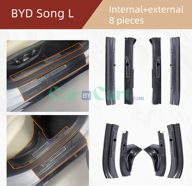 شرائط العتبة الداخلية والخارجية لسيارة BYD Song L EV 2025.