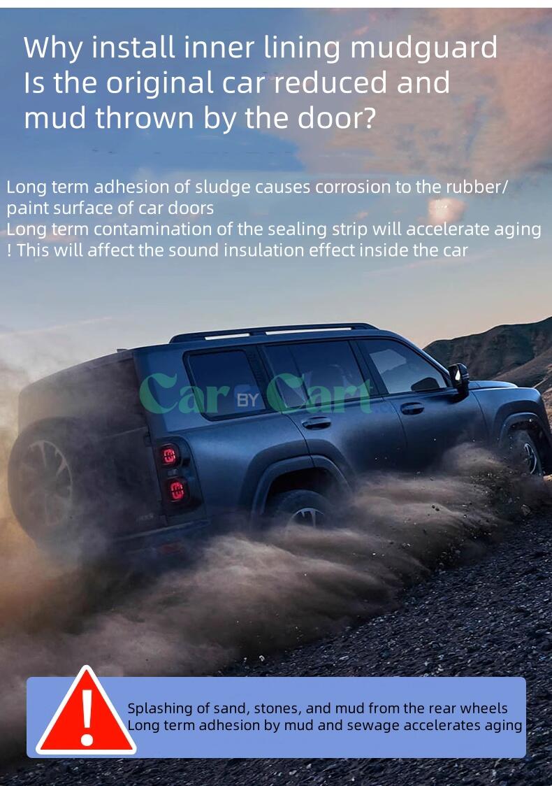 هافال H9 2024 واقي الطين بطانة الإطارات الخلفية