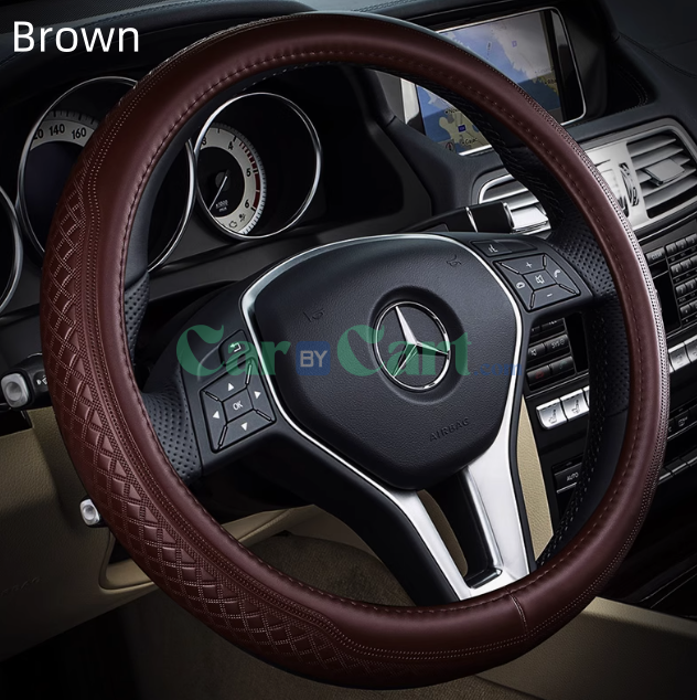 غطاء عجلة قيادة من الجلد بشبكة ذهبية لسيارة 2025 BYD Song Pro DM-i JLG