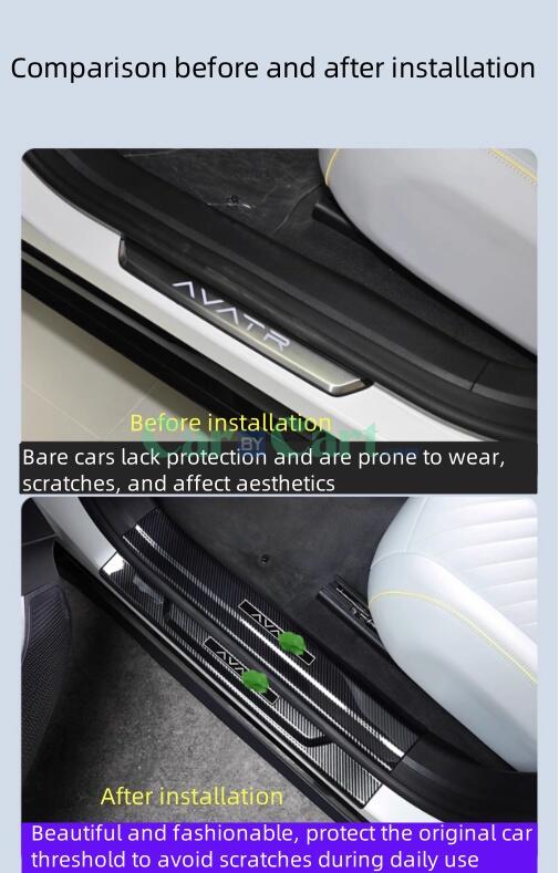 2025 AVATR 11 ABS carbon fiber patterned threshold strip