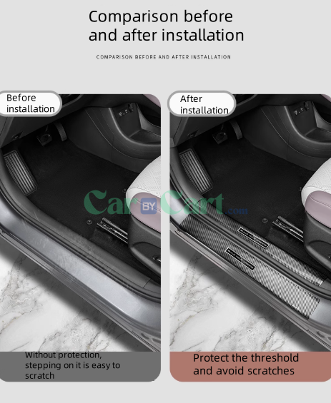 2025 BYD Yuan PLUS Smart Carbon fiber patterned inner and outer door sill strips