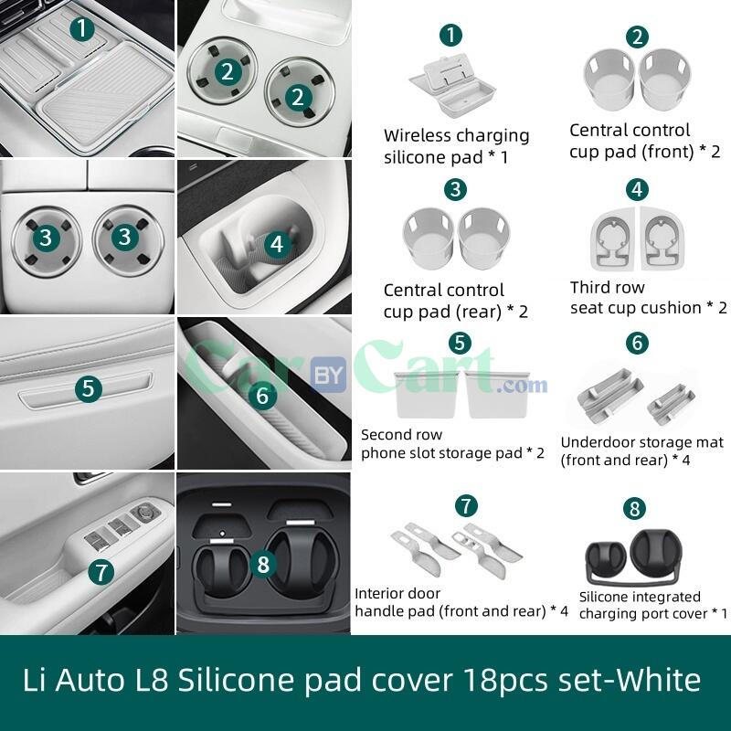 2025 Li Auto L8 غطاء وسادة سيليكون 18 قطعة مجموعة