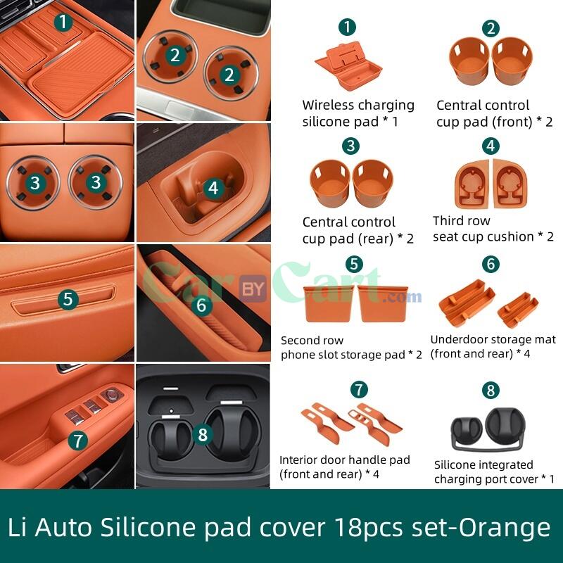 2025 Li Auto L8 غطاء وسادة سيليكون 18 قطعة مجموعة