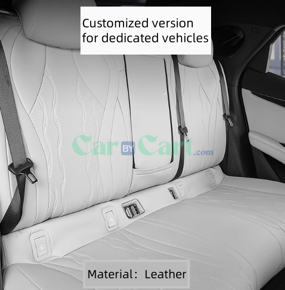 غطاء مقعد شامل للسيارة 2025 BYD Seal 06DM-i Smart مع 2 مساند رأس من فرو الغزلان.