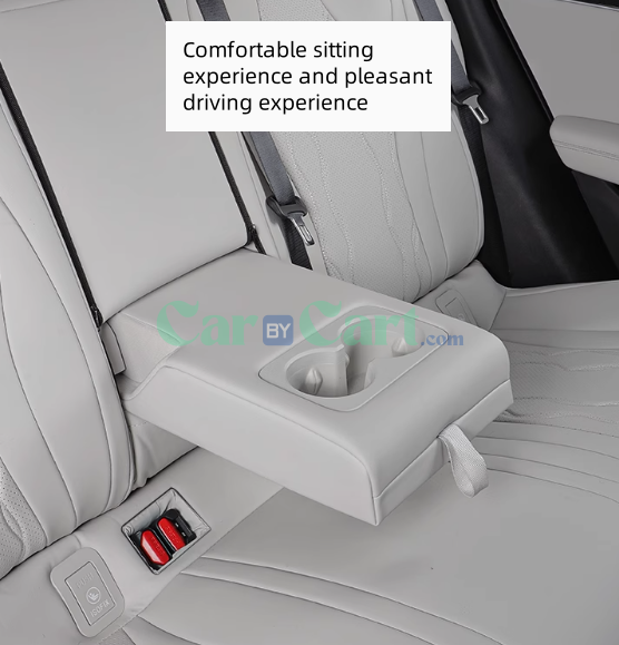 غطاء مقعد شامل للسيارة 2025 BYD Seal 06DM-i Smart مع 2 مساند رأس من فرو الغزلان.