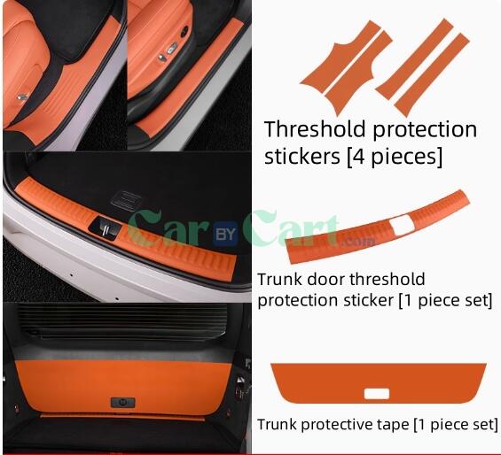 2025 Li Auto L6 (Leather threshold strip+rear guard) -6-piece set