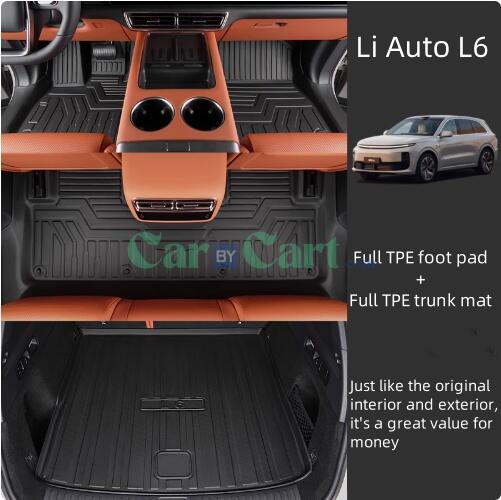 2025 Li Auto L6 TPE foot pad+TPE trunk pad