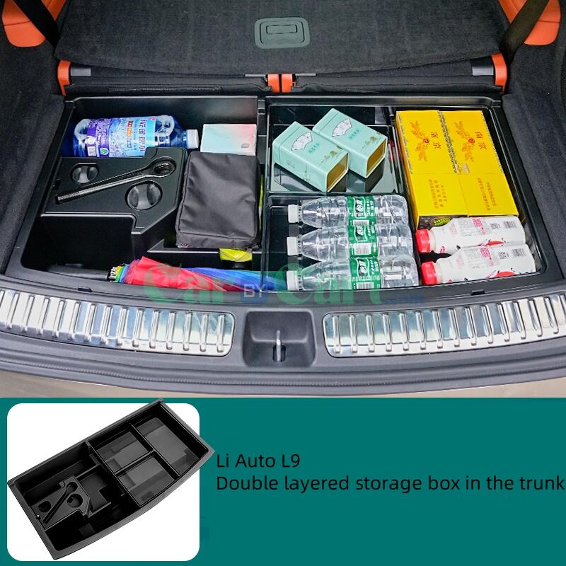 2025 لي أوتو L9 صندوق تخزين مزدوج الطبقات في الصندوق الخلفي