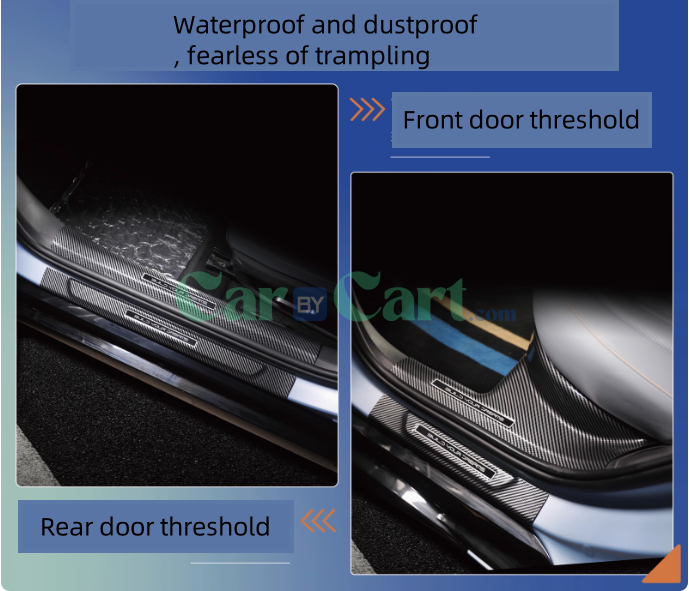 2025 BYD Seal 06DM-i Internal and external threshold strips+rear guard plate carbon fiber shell
