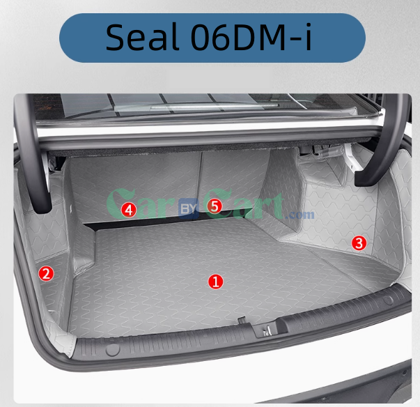 2025 BYD Seal 06DM-i وسادة جلد بلون رمل فاتح ورمادي [طقم شامل من 5 قطع]