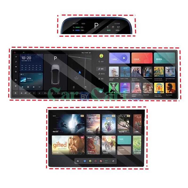 فيلم واقي زجاجي لعرض المعلومات وشاشة الملاحة وشاشة التلفزيون الخلفية لسيارة لي أوتو L9 لعام 2024