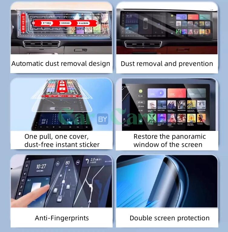 فيلم واقي زجاجي لعرض المعلومات وشاشة الملاحة وشاشة التلفزيون الخلفية لسيارة لي أوتو L9 لعام 2024