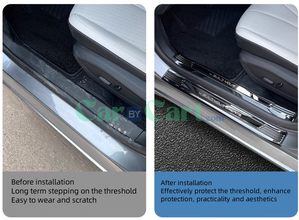 2025 BYD Seal 05DM-i Smart Black titanium interior and exterior door sill strip