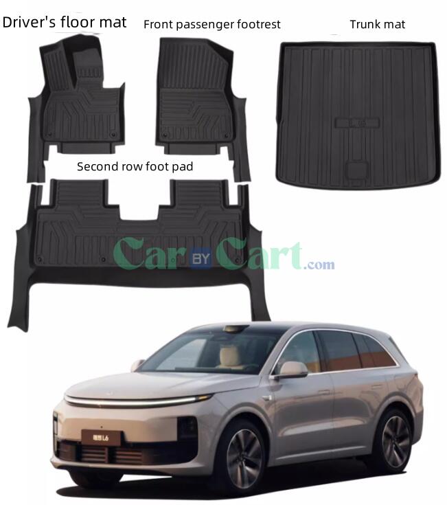 2024 Li Auto L6 TPE foot pad+TPE trunk pad