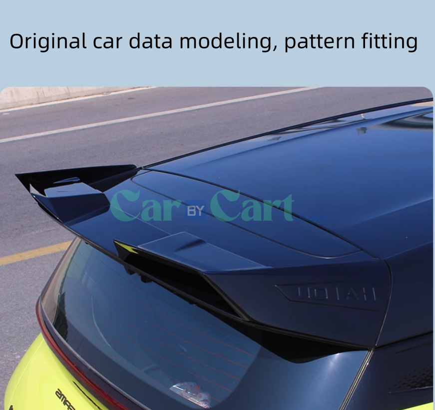 2025 BYD Seagull زكية وزعنفتها الخلفية منقوشة بألياف الكربون.