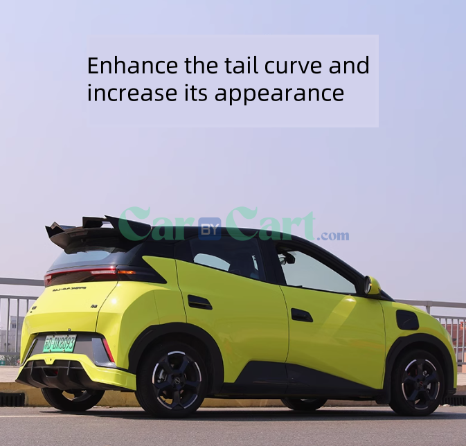 2025 BYD Seagull زكية وزعنفتها الخلفية منقوشة بألياف الكربون.