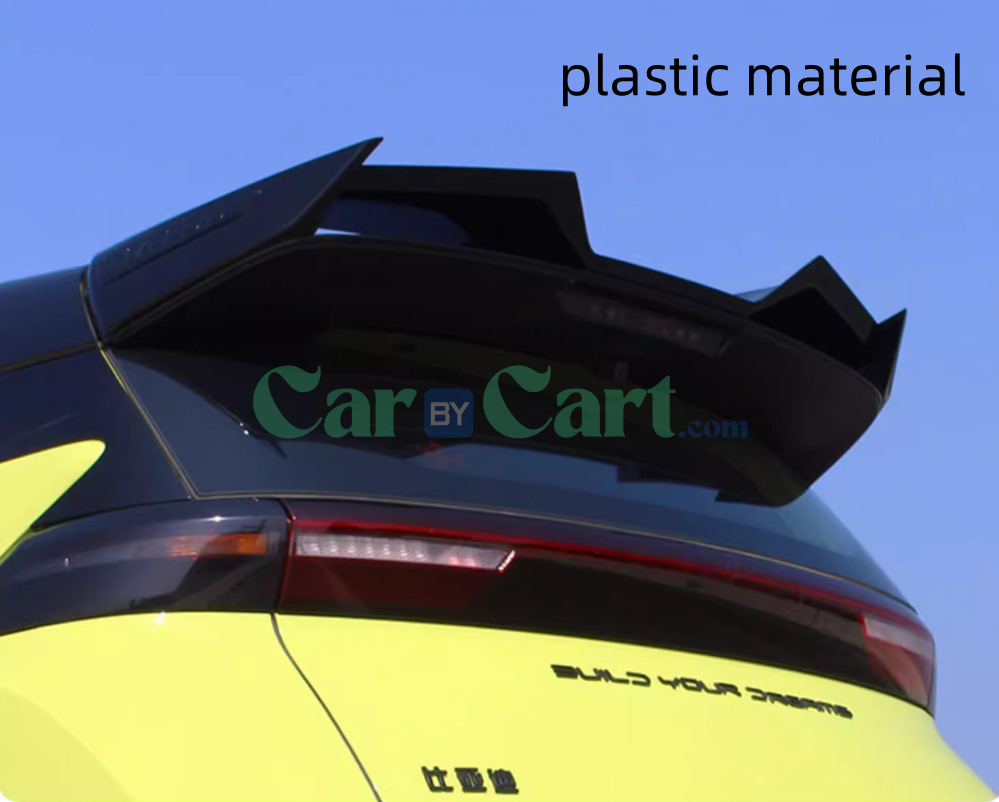 2025 BYD Seagull زكية وزعنفتها الخلفية منقوشة بألياف الكربون.