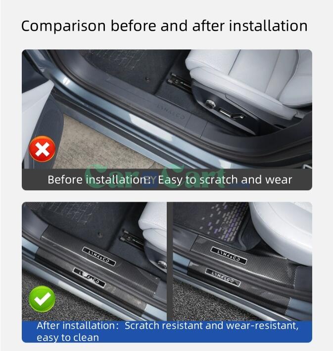 2025 LYNK&CO Z10STARBUFF Carbon fiber patterned threshold strip