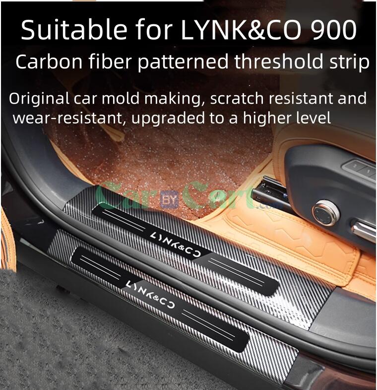 2025 LYNK&CO 900 ABS carbon fiber patterned threshold strip -8 pieces