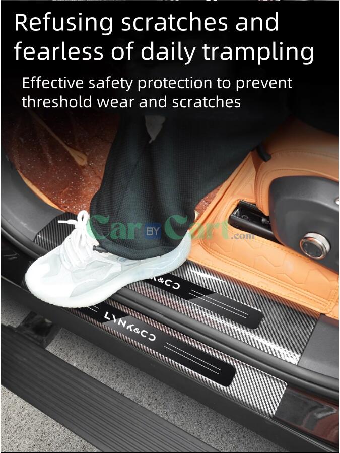 2025 LYNK&CO 900 ABS carbon fiber patterned threshold strip -8 pieces